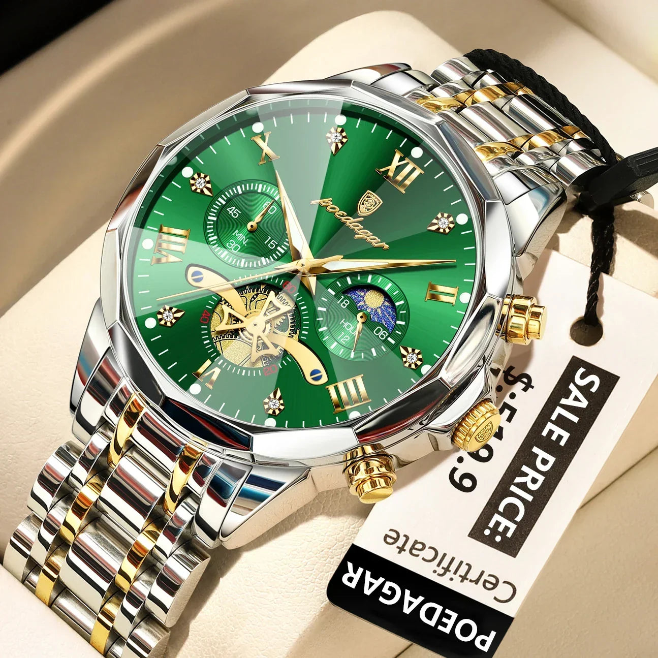 POEDAGAR Chrono Classic Watch