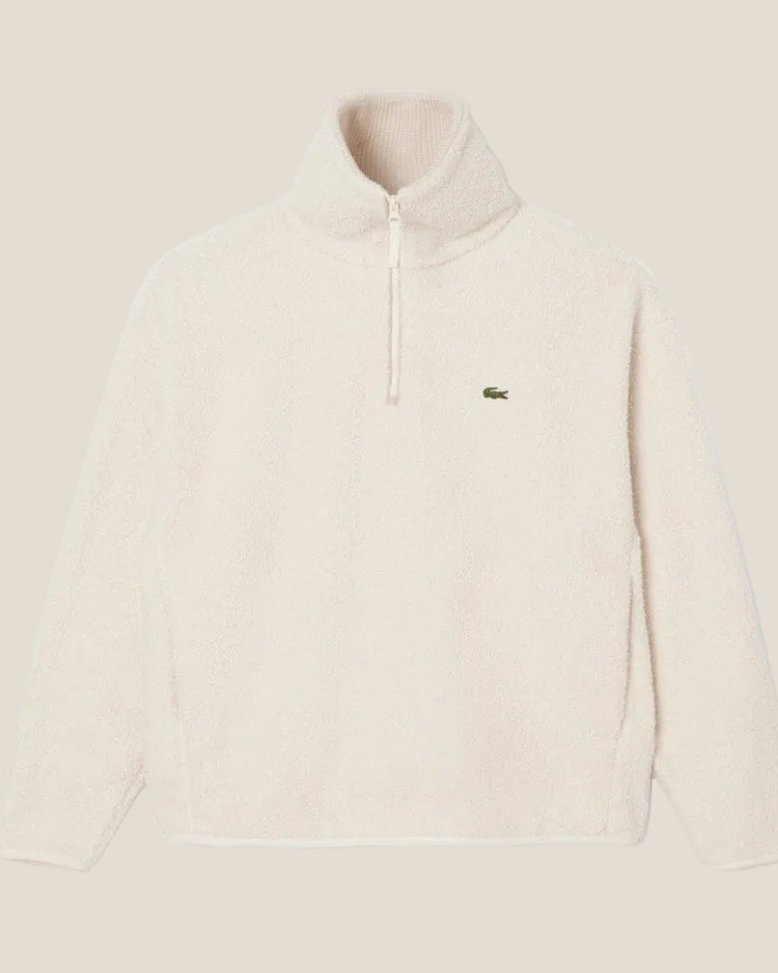 High Zipped Neck Polar Fleece Sweatshirt