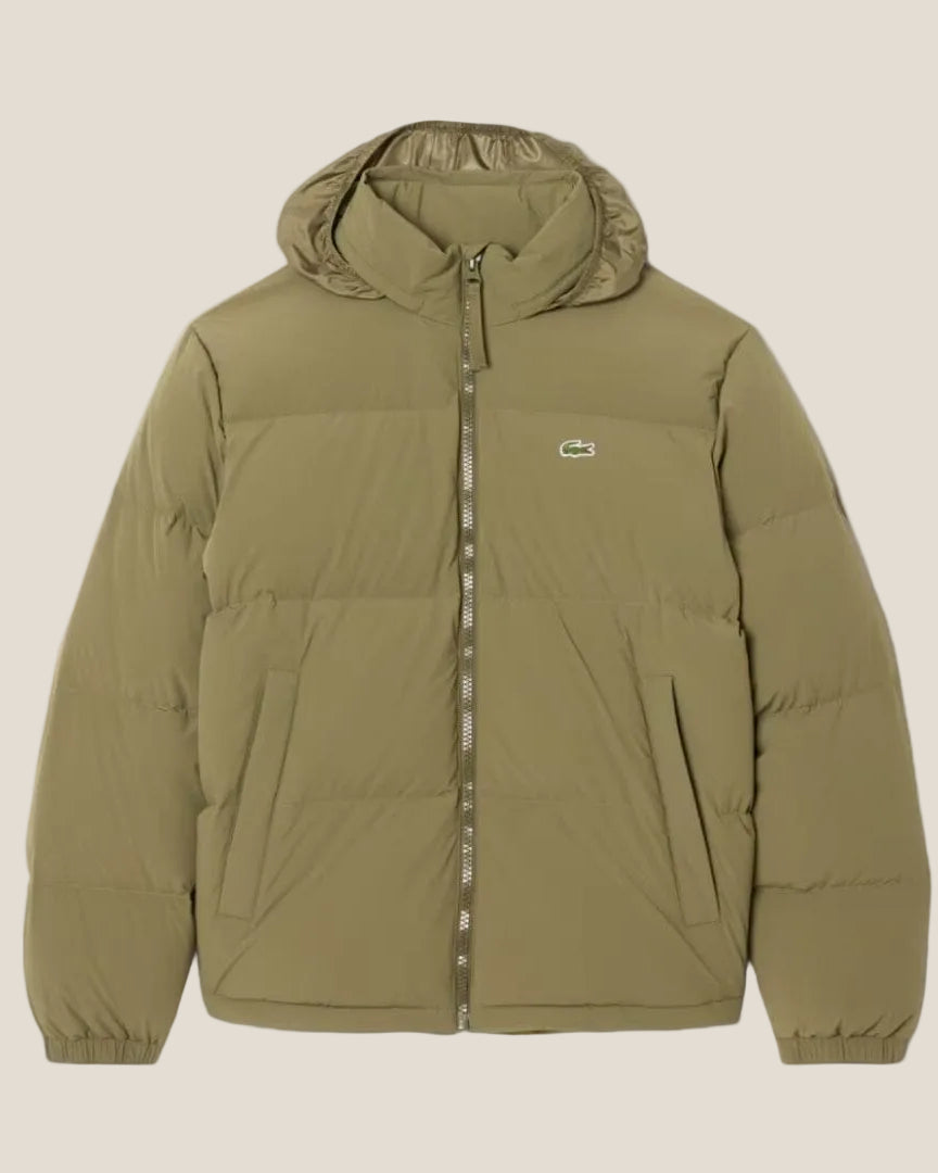 Water-Repellent Hooded Down Jacket