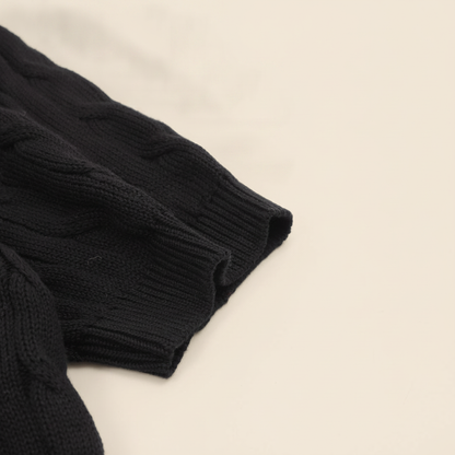 Spurs Knitted Polo Shirt Black