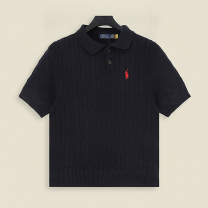 Spurs Knitted Polo Shirt Navy