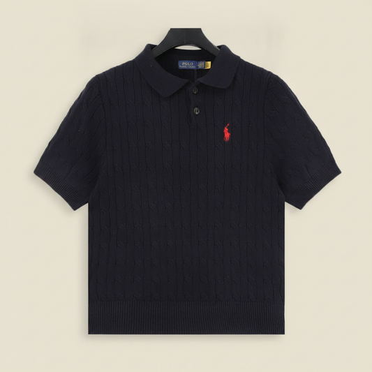 Spurs Knitted Polo Shirt Navy