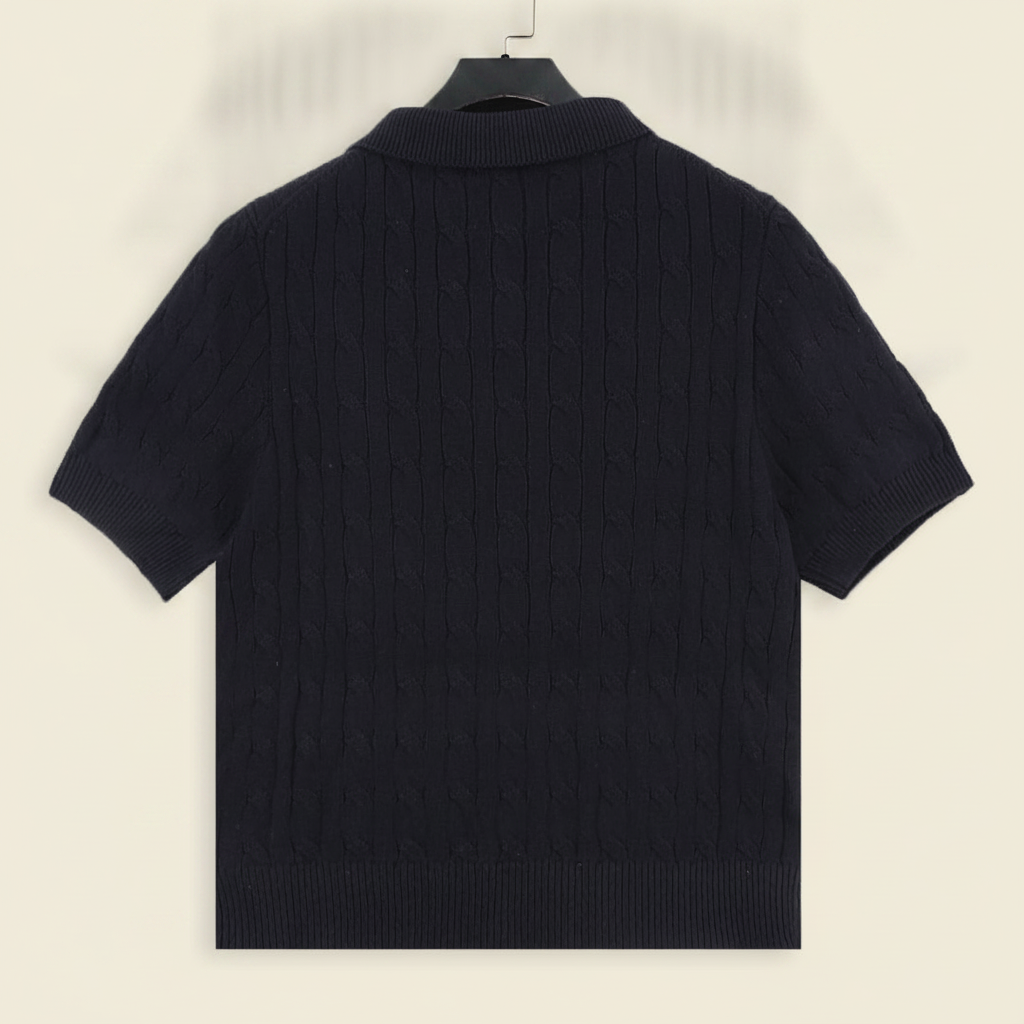 Spurs Knitted Polo Shirt Navy