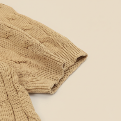 Spurs Knitted Polo Shirt Camel