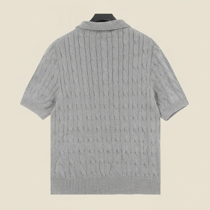 Spurs Knitted Polo Shirt Gray