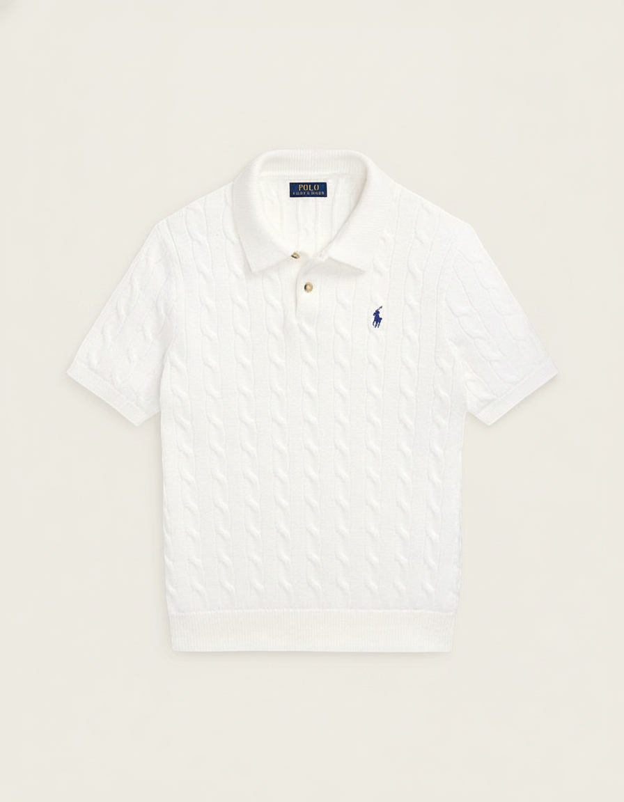 Spurs Knitted Polo Shirt White