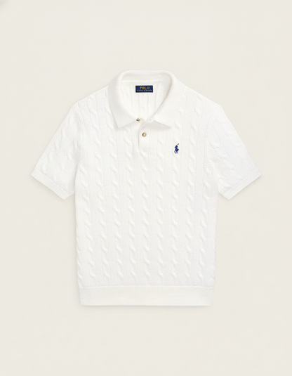 Spurs Knitted Polo Shirt White