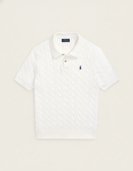 Spurs Knitted Polo Shirt White