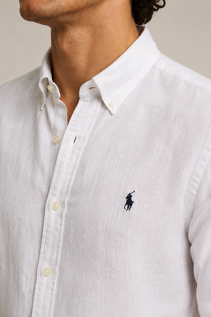 Linen/Remi Blend Shirt, White