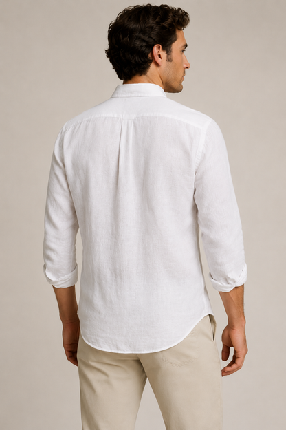 Linen/Remi Blend Shirt, White