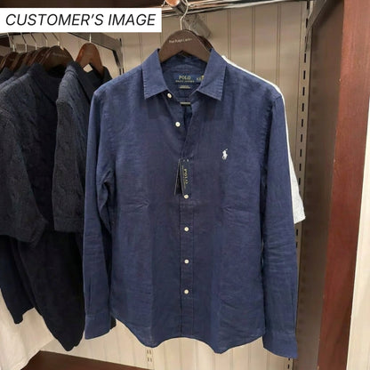 Linen/Remi Blend Shirt, Navy