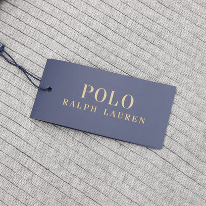Pony Lapel Striped Polo Shirt Gray