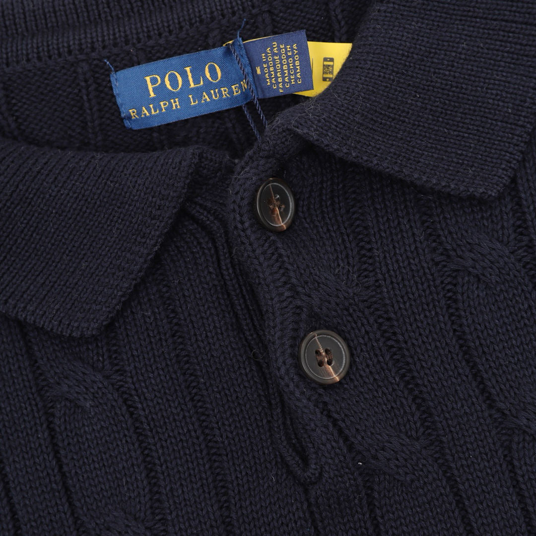 Spurs Knitted Polo Shirt Navy