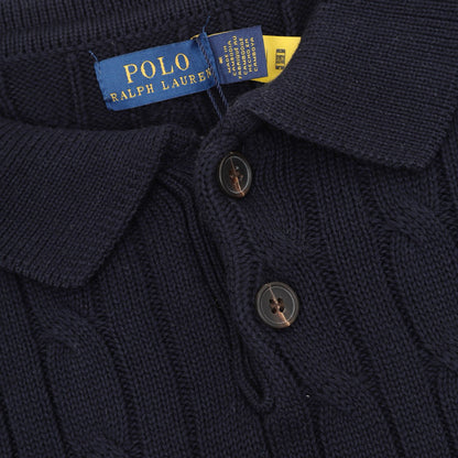 Spurs Knitted Polo Shirt Navy