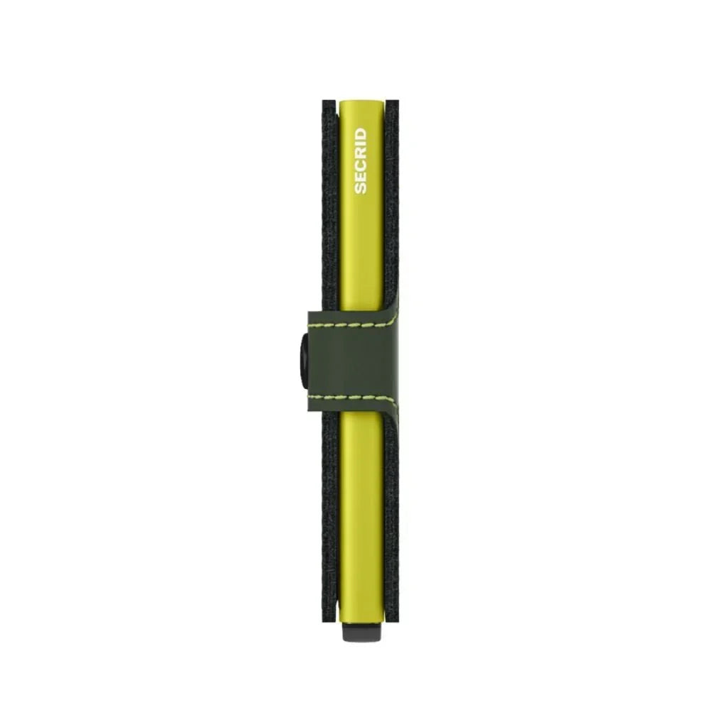 - RFID Protected Mini Wallet - Matte - Green & Lime
