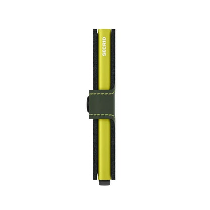 - RFID Protected Mini Wallet - Matte - Green & Lime