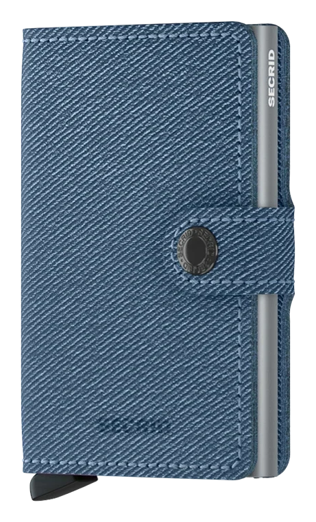 - RFID Protected Mini Wallet - Twist - Jeans Blue