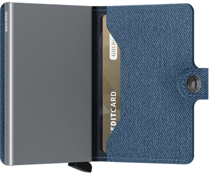 - RFID Protected Mini Wallet - Twist - Jeans Blue