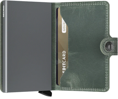 - RFID Protected Mini Wallet - Vintage - Sage