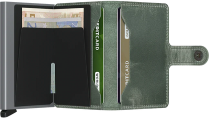 - RFID Protected Mini Wallet - Vintage - Sage