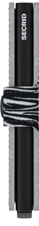 - RFID Protected Mini Wallet - Zebra - Light Grey