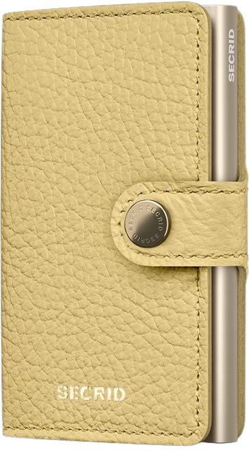 - RFID Protected Mini Wallet - Pebble - Butter Yellow