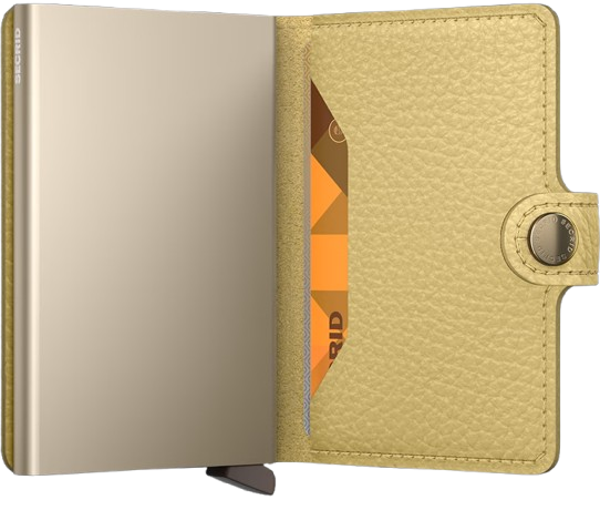 - RFID Protected Mini Wallet - Pebble - Butter Yellow