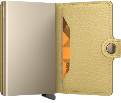 - RFID Protected Mini Wallet - Pebble - Butter Yellow