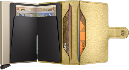 - RFID Protected Mini Wallet - Pebble - Butter Yellow