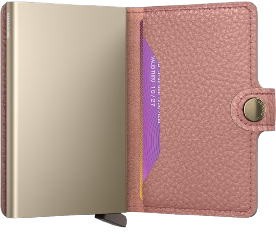 - RFID Protected Mini Wallet - Pebble - Rose
