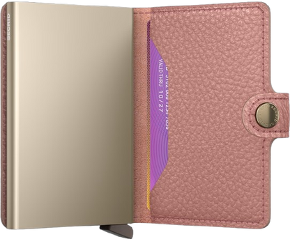 - RFID Protected Mini Wallet - Pebble - Rose