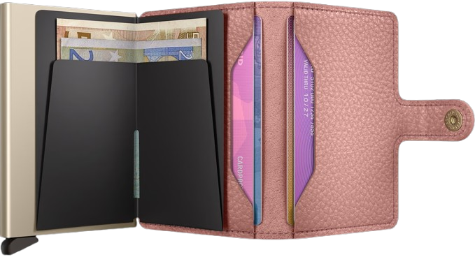 - RFID Protected Mini Wallet - Pebble - Rose