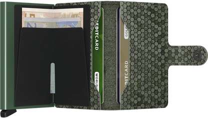 - RFID Protected Mini Wallet - Hexagon - Green