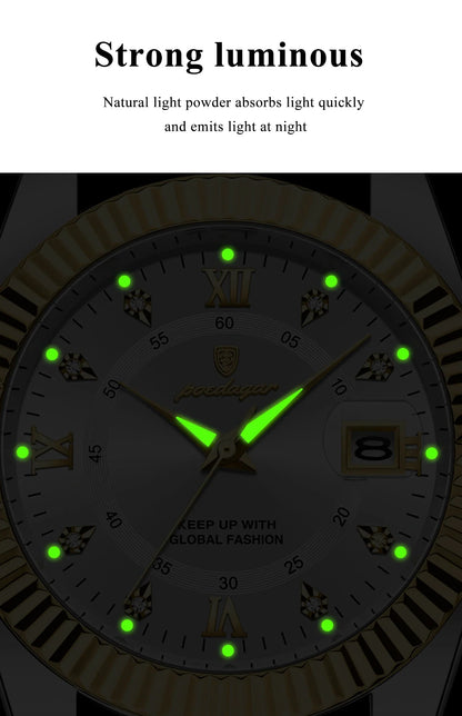 POEDAGAR Prestige Datum Uhr