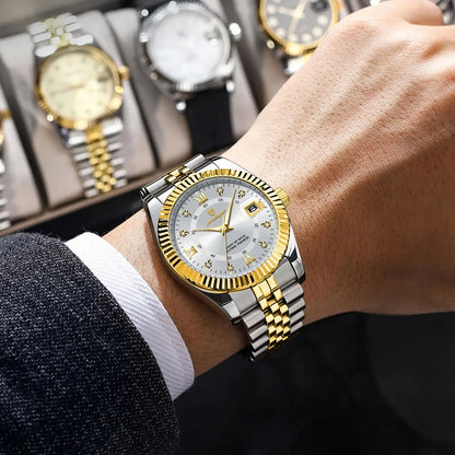 POEDAGAR Prestige Datum Uhr