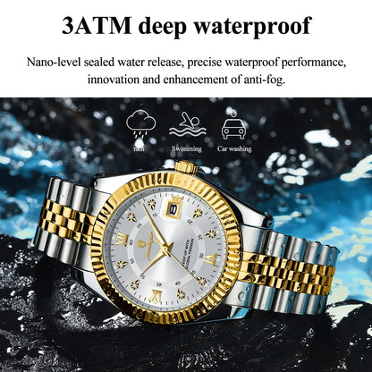POEDAGAR Prestige Datum Uhr