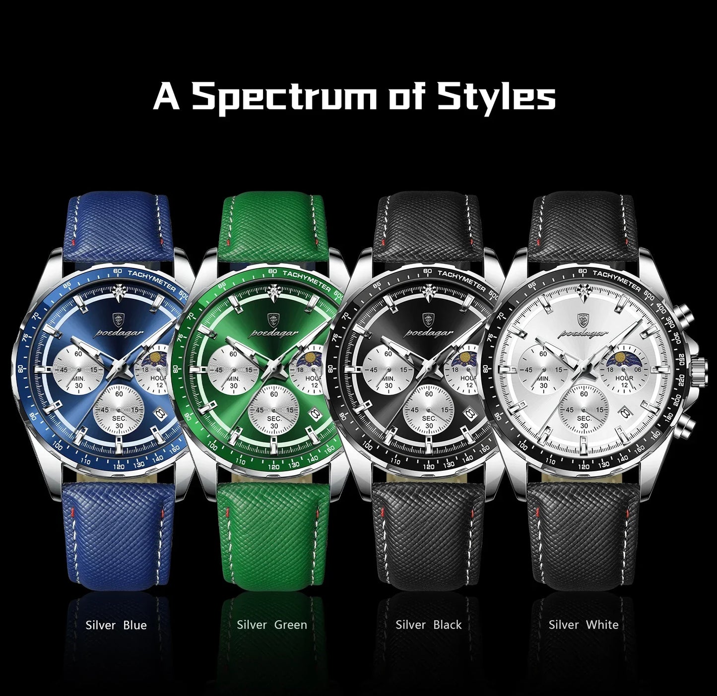 POEDAGAR Sport Chrono-Uhr