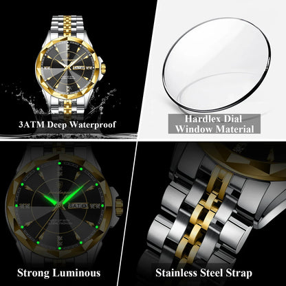 POEDAGAR Royal Steel Armbanduhr