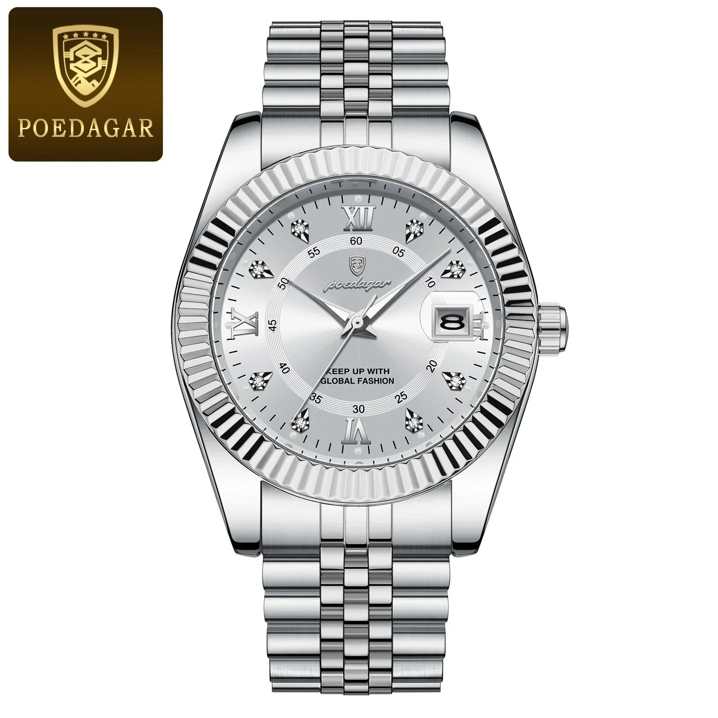 POEDAGAR Prestige Datum Uhr