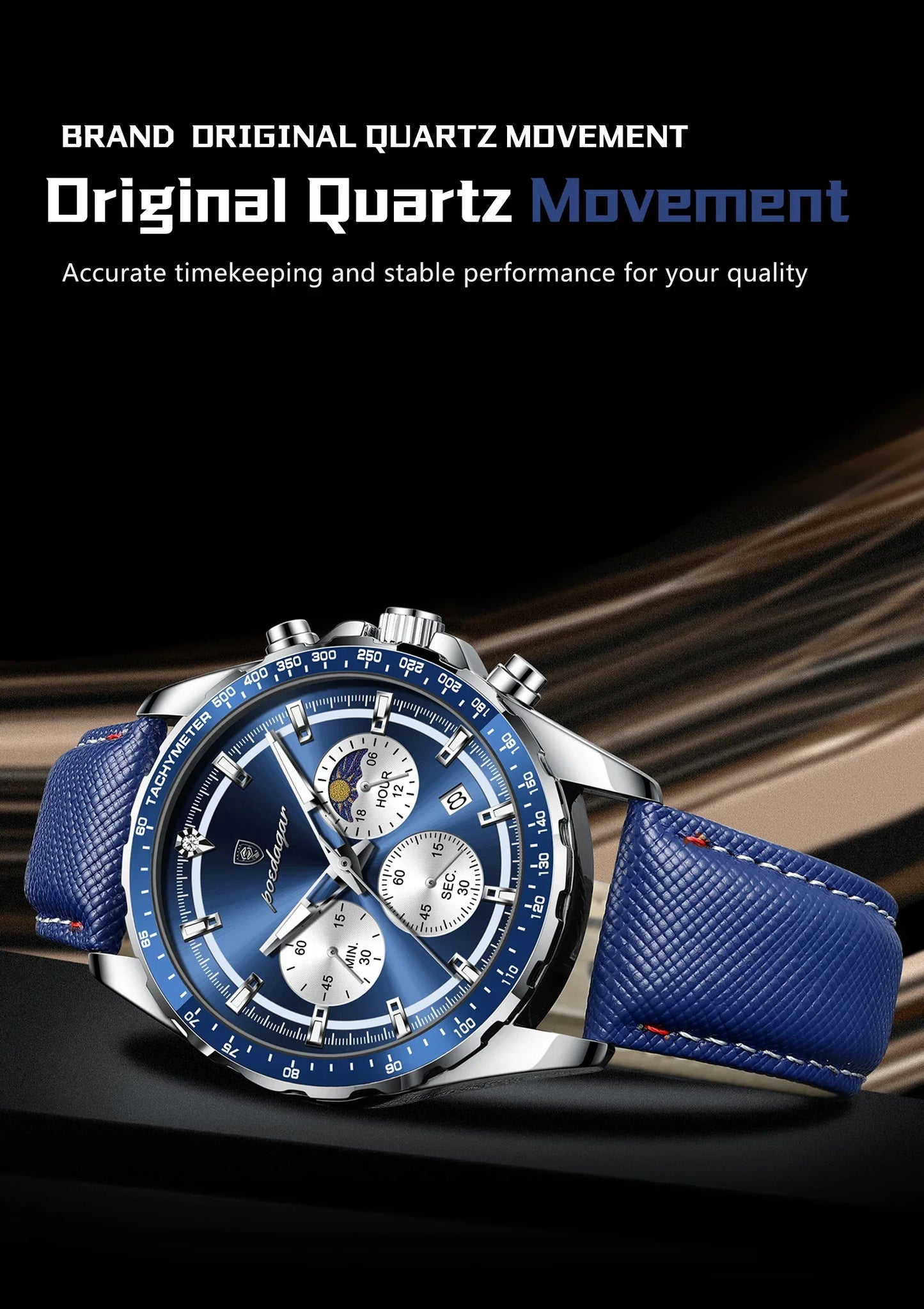 POEDAGAR Sport Chrono-Uhr