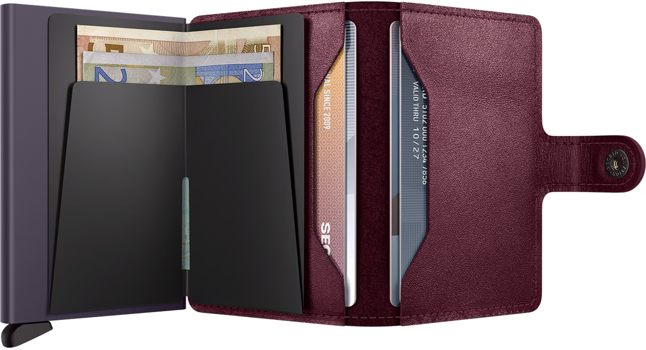 - RFID Protected Mini Wallet - Original - Cranberry