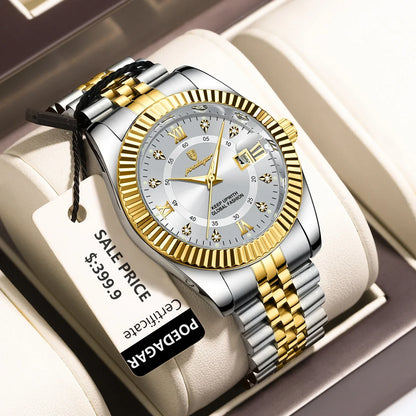 POEDAGAR Prestige Datum Uhr
