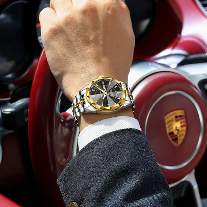 POEDAGAR Royal Steel Armbanduhr