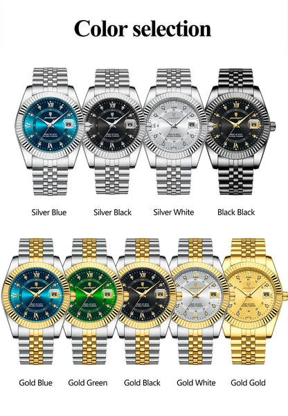 POEDAGAR Prestige Datum Uhr