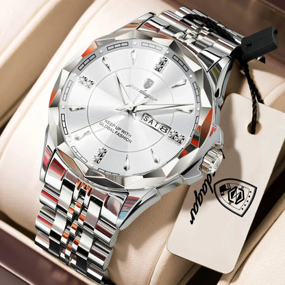 POEDAGAR Royal Steel Armbanduhr