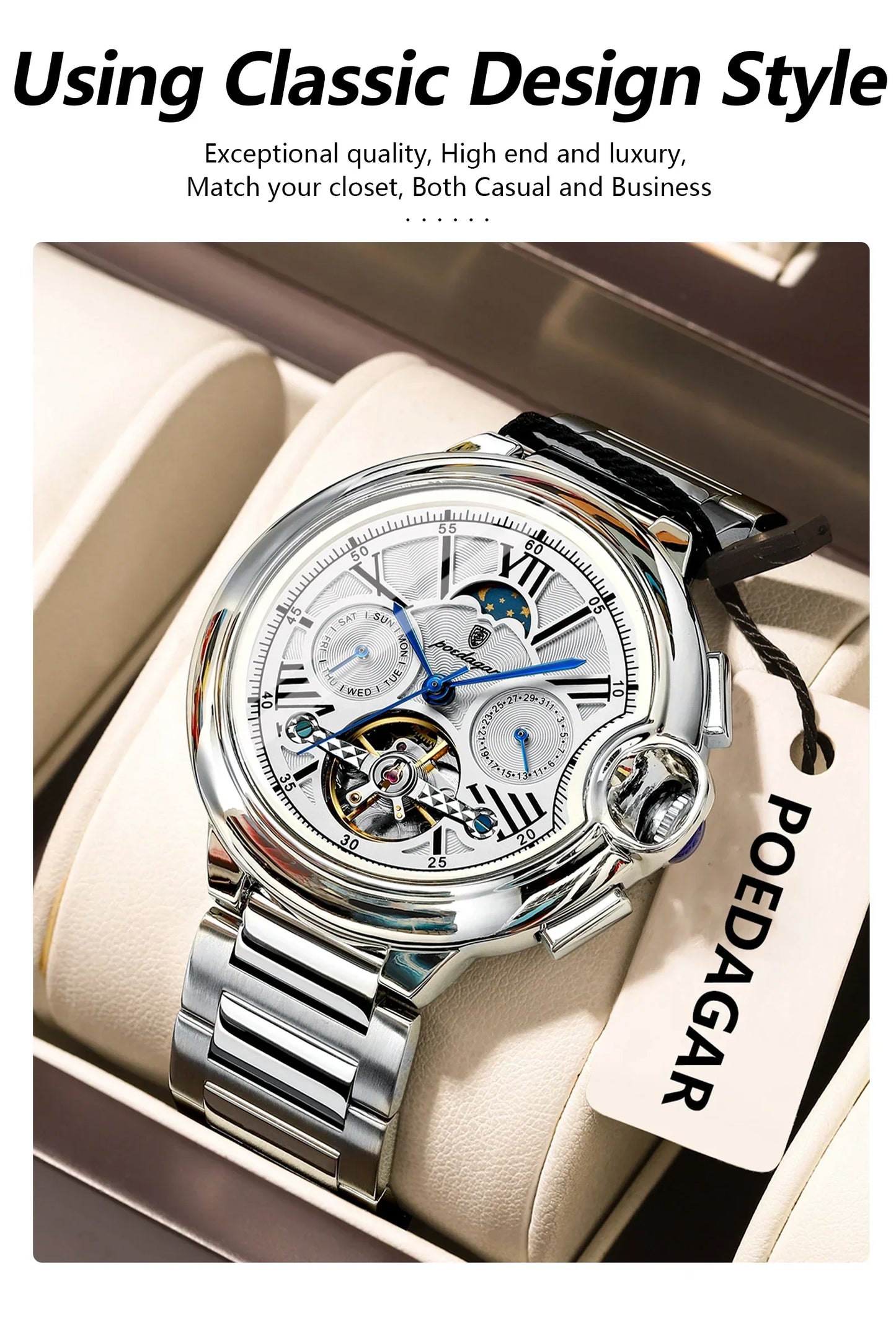 POEDAGAR Royal Automatic Watch