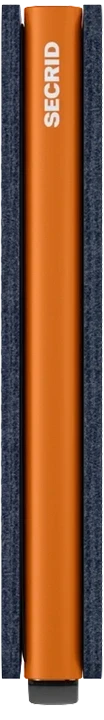 - RFID Protected Slim Wallet - Matte - Nightblue & Orange