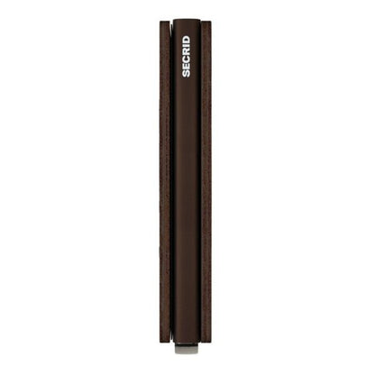 - RFID Protected Slim Wallet - Vintage - Chocolate