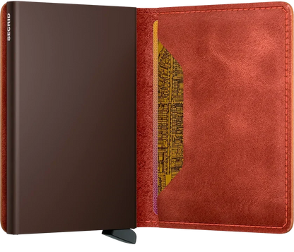- RFID Protected Slim Wallet - Vintage - Orange
