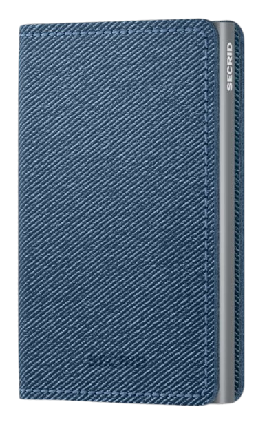 - RFID Protected Slim Wallet - Twist - Blue Jeans